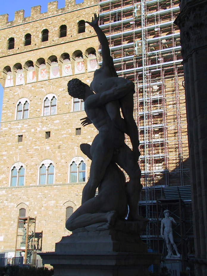 112-1308 - Firenze - Loggia della Signoria - Rape of Sabine Wmn