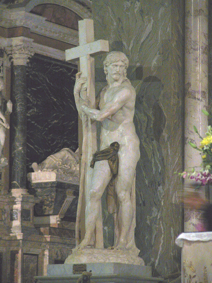 930-1902 - Roma - Basilica S Maria sopra Minerva - Christ w Cross - Michelangelo